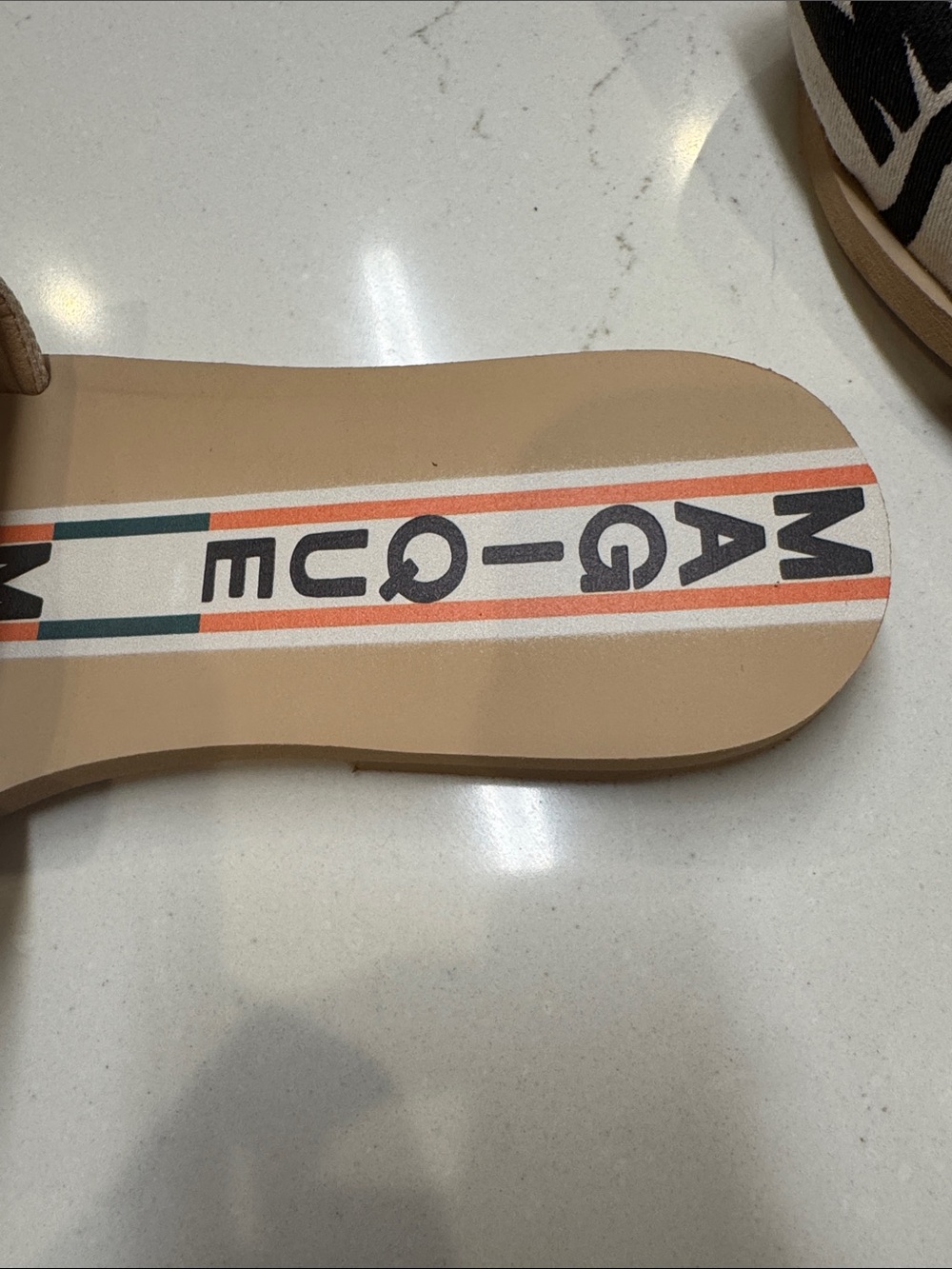 Hotel Magique for Anthropologie Canvas Logo Slide Sandals NWT SzEU39 - Picture 4 of 7